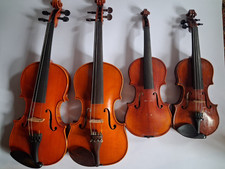 Konvolut von 4 Geigen -