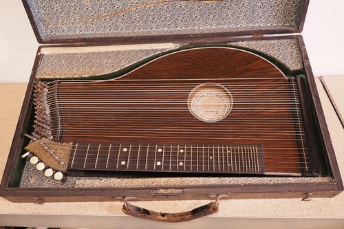 Antike zither holzkoffer - antike,