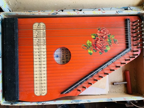Alte gitarr zither - alte, gitarr-zither